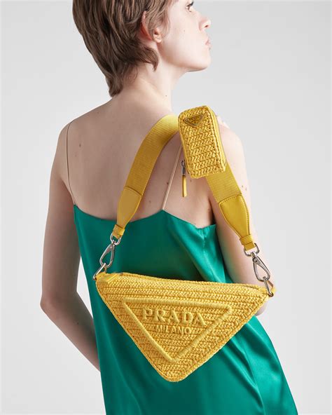 prada yellow top|prada yellow triangle bag.